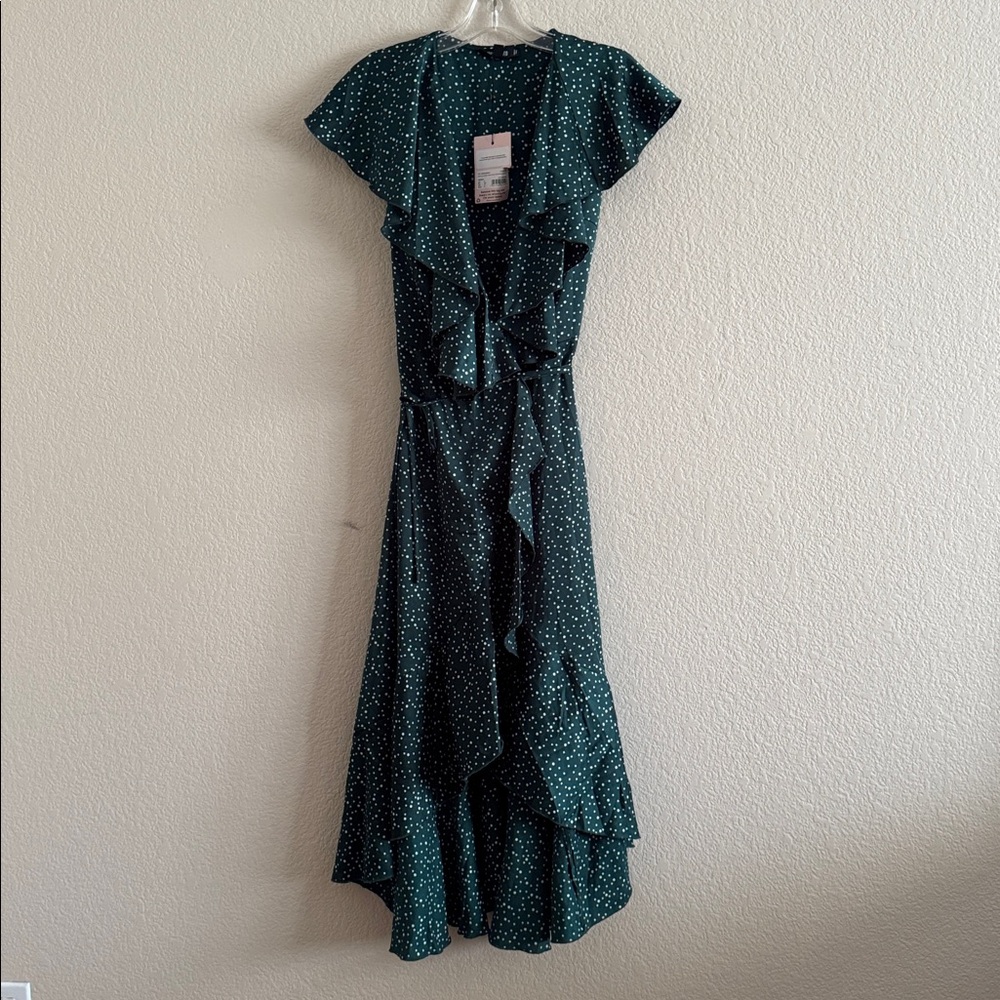 Missguided Satin Wrap Dress